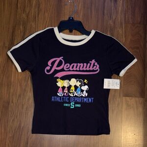 Peanuts Navy Blue Tee with White Trim